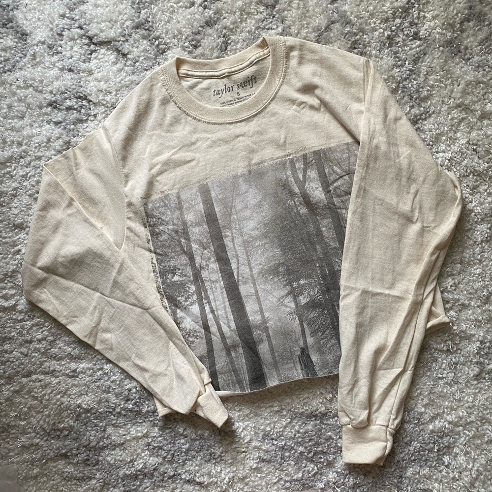 Taylor Swift Folklore Cropped Sweater Small Ivory